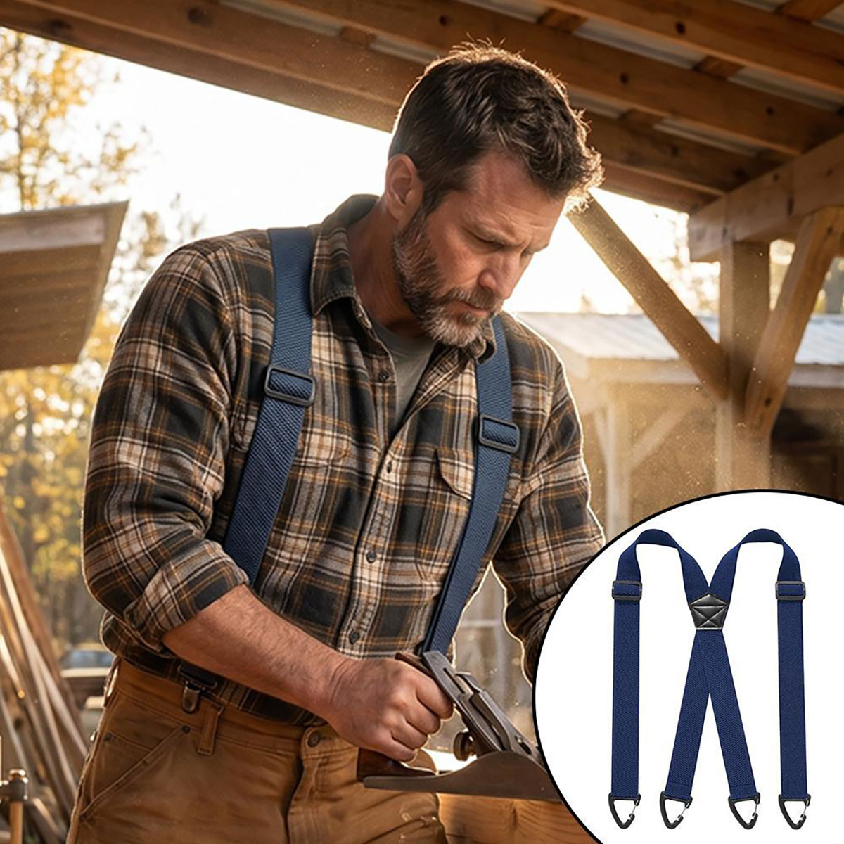 Men'S Formal Wear With Suspenders - Tirantes para pantalones, resistentes y de