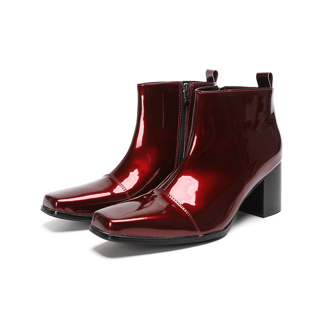 Men Formal Wear With Boots - Botas de tacón alto de cuero