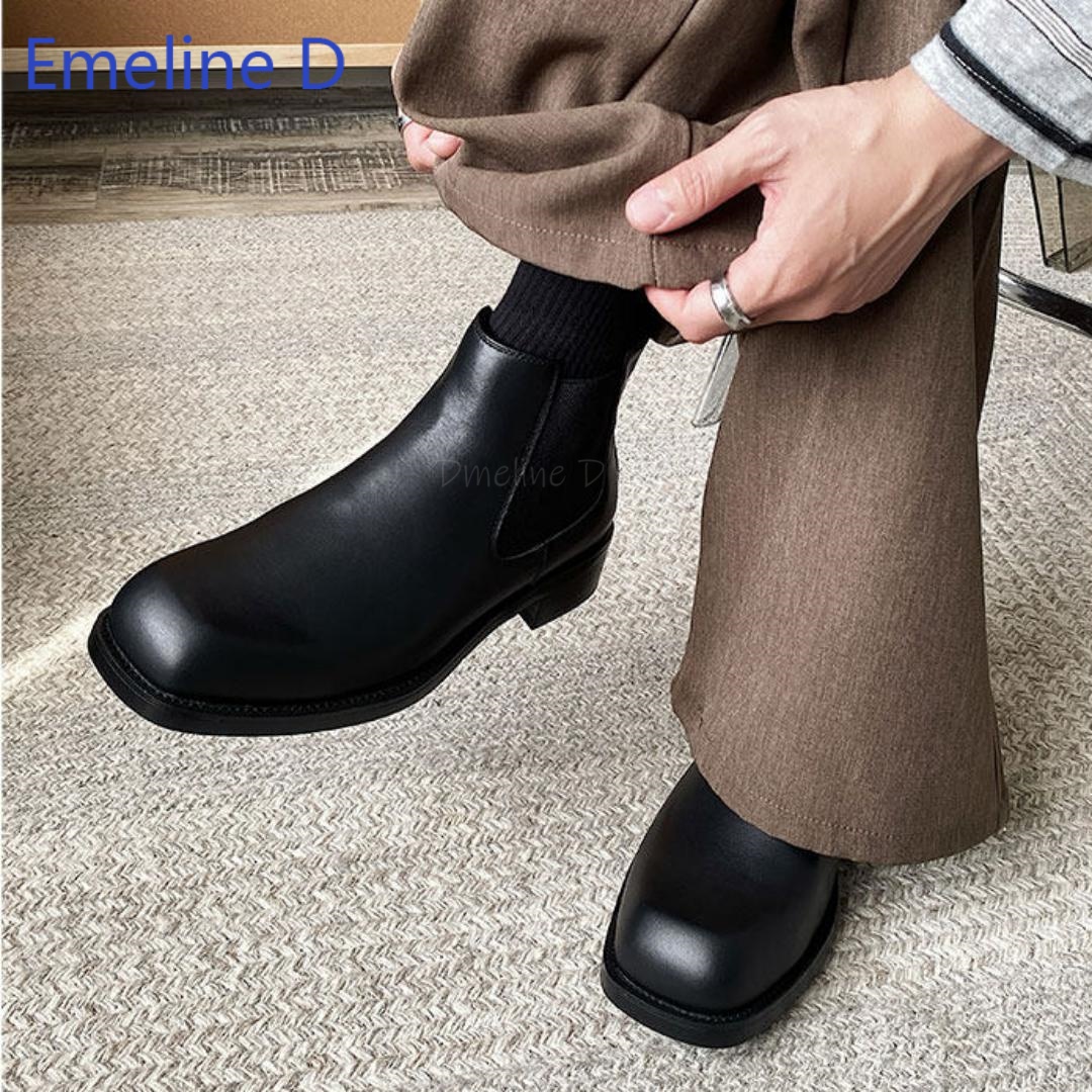 Botas Chelsea de punta cuadrad - Formal Men Daily Wear Footwear reseña y precio