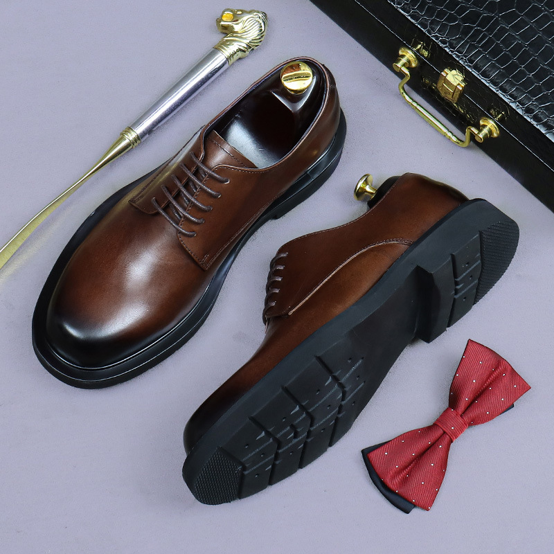 Zapatos Oxford Derby de Cuero  - Formal Men Daily Wear Footwear reseña y precio