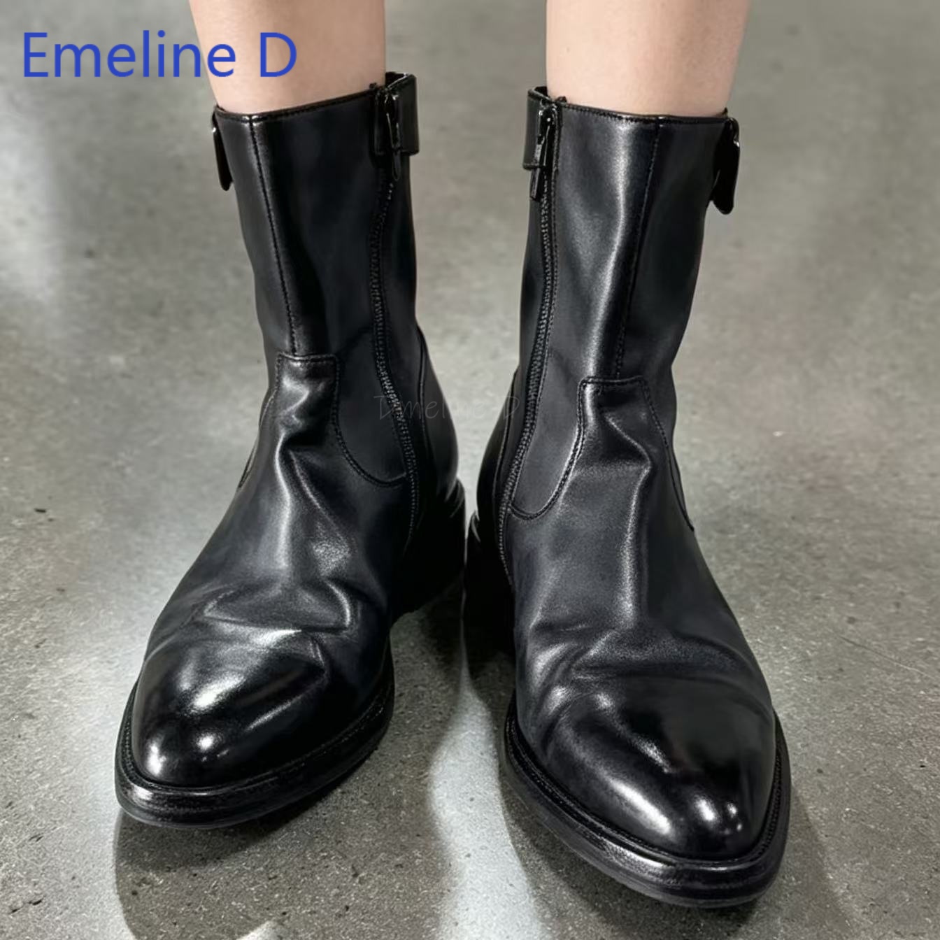 Botines de cuero arrugado de e - Men Formal Wear With Boots reseña y precio