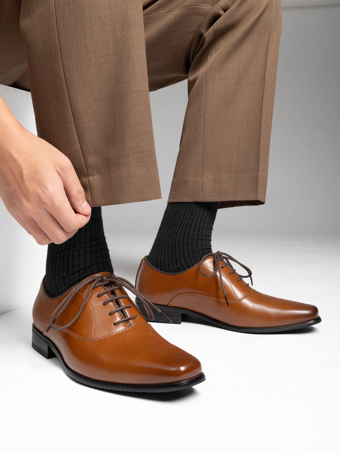 Zapatos Oxford de vestir marro - Formal Men Daily Wear Footwear reseña y precio